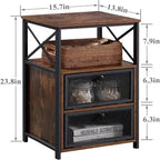 Table de chevet moderne avec espace de rangement