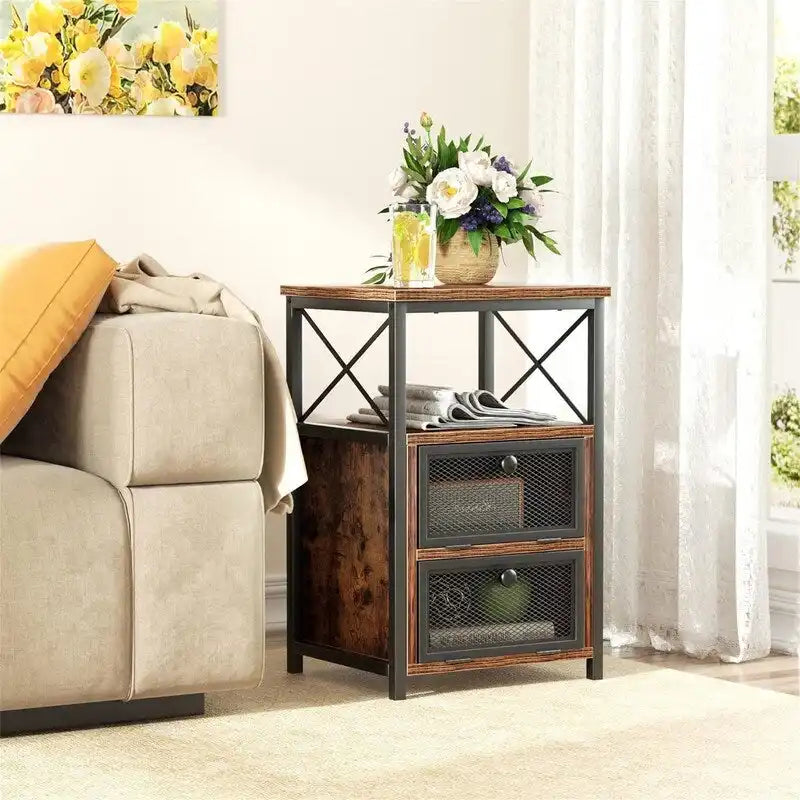 Table de chevet moderne avec espace de rangement