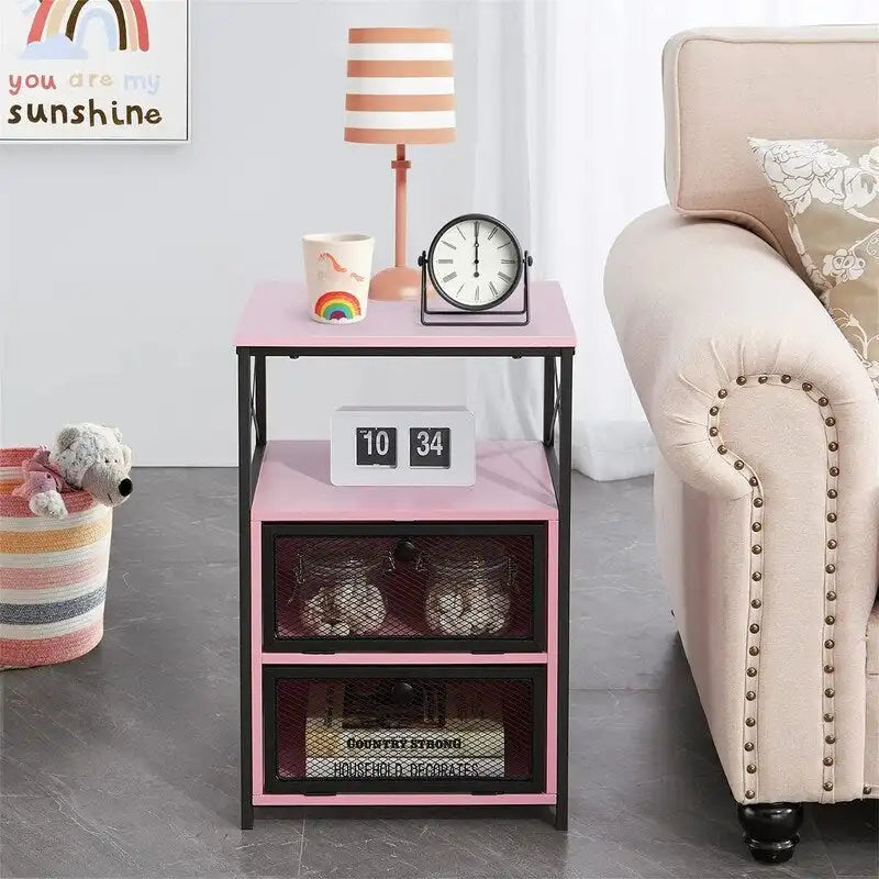Table de chevet moderne avec espace de rangement
