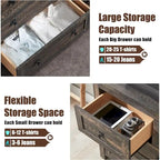 Farmhouse 7 Drawers TV Stand, Chest of Drawers, Dressers Organizer