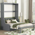Wooden Murphy Bed Wall Bed with Cushion