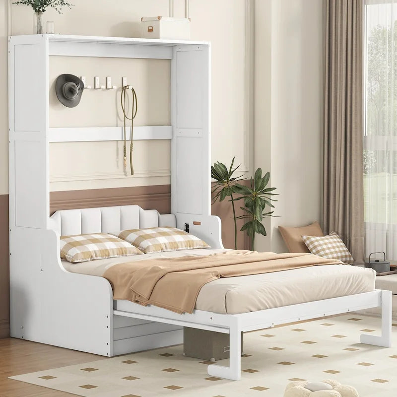 Wooden Murphy Bed Wall Bed with Cushion