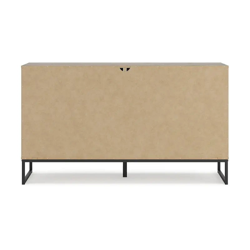 Signature Design by Ashley Deanlow Honey, tête de lit à panneaux avec commode et table de chevet