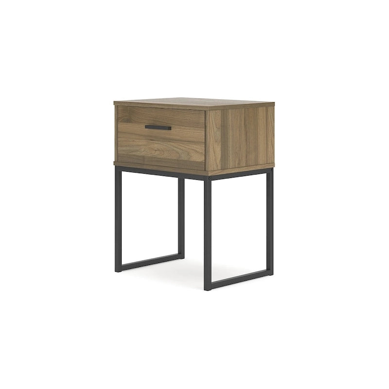 Signature Design by Ashley Deanlow Honey, tête de lit à panneaux avec commode et table de chevet