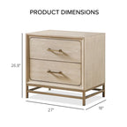 Ensemble de chambre à coucher 4 pièces en bois massif chêne de style transitionnel Drayden de Furniture of America