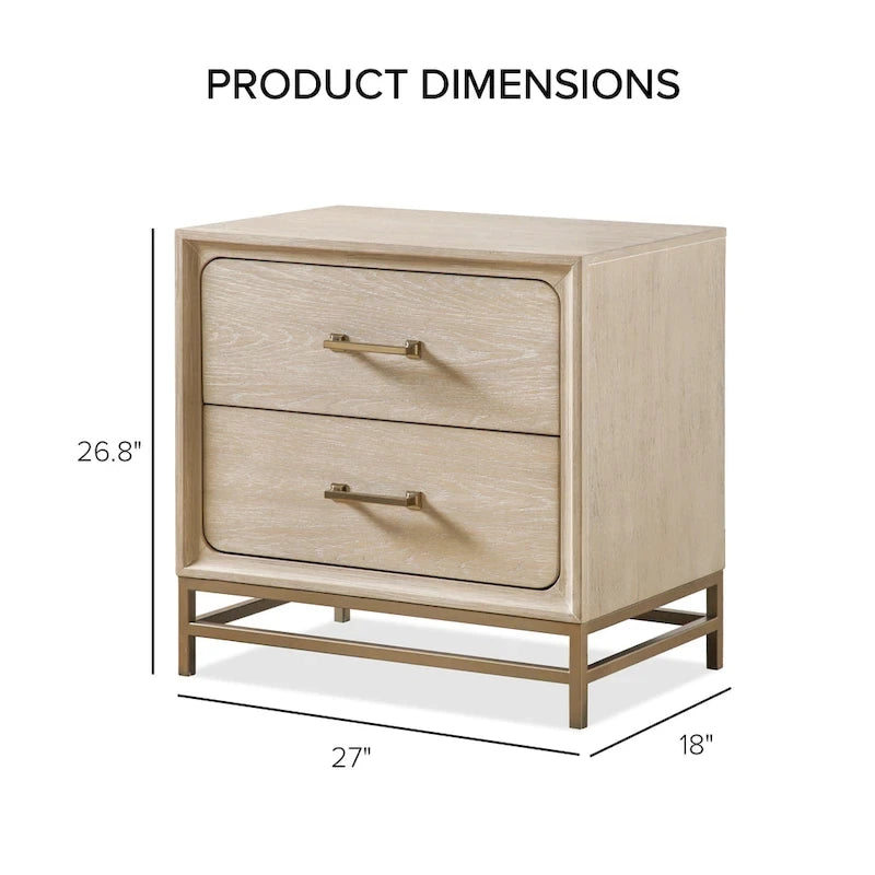 Ensemble de chambre à coucher 4 pièces en bois massif chêne de style transitionnel Drayden de Furniture of America