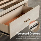Ensemble de chambre à coucher 4 pièces en bois massif chêne de style transitionnel Drayden de Furniture of America