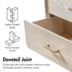 Ensemble de chambre à coucher 4 pièces en bois massif chêne de style transitionnel Drayden de Furniture of America