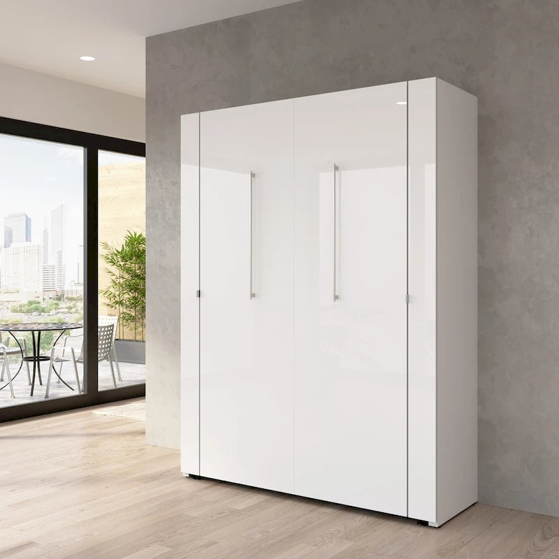 Lit escamotable Bestar Avalon fini lustré pour espaces polyvalents