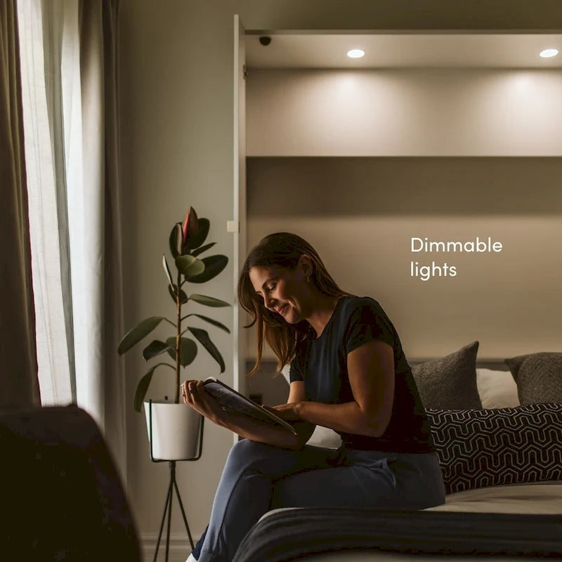 Lit escamotable Bestar Avalon fini lustré pour espaces polyvalents