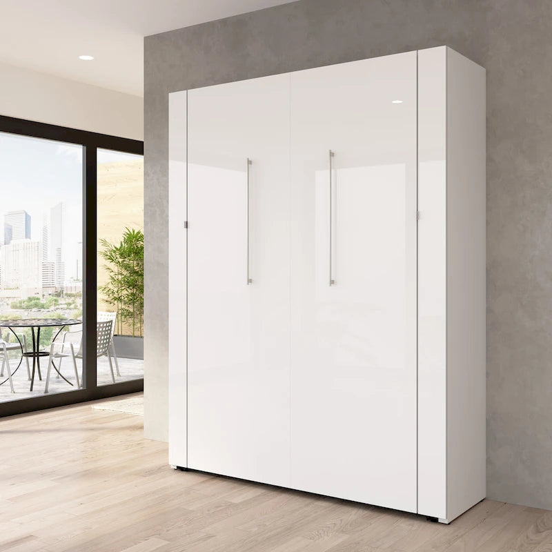 Lit escamotable Bestar Avalon fini lustré pour espaces polyvalents