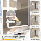 Makeup Vanity with Lights in 3 Colors & Openable Mirror, 4 Drawers