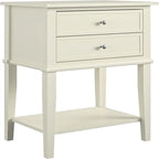 Table d'appoint Franklin 2 tiroirs noire