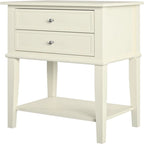 Table d'appoint Franklin 2 tiroirs noire