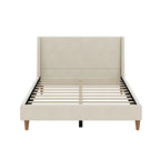 Lit plateforme rembourré moderne en bouclette par Harper&Bright Designs