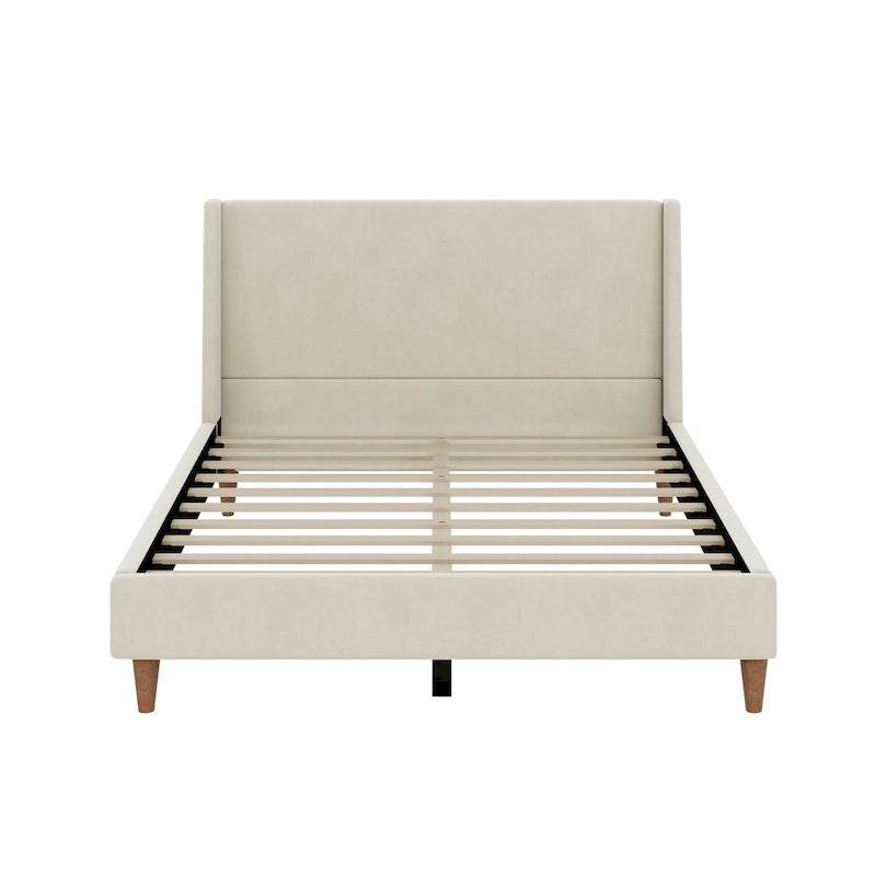 Lit plateforme rembourré moderne en bouclette par Harper&Bright Designs