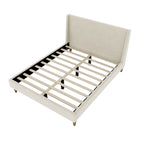 Lit plateforme rembourré moderne en bouclette par Harper&Bright Designs