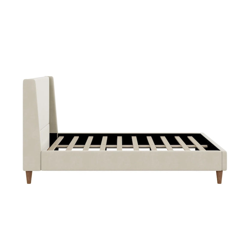 Lit plateforme rembourré moderne en bouclette par Harper&Bright Designs