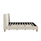 Lit plateforme rembourré moderne en bouclette par Harper&Bright Designs