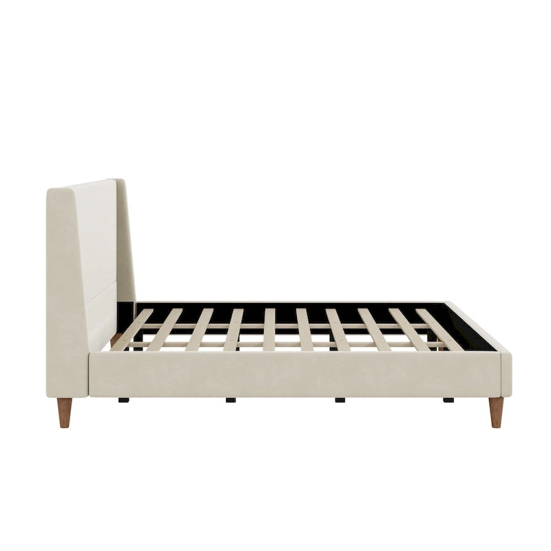 Lit plateforme rembourré moderne en bouclette par Harper&Bright Designs