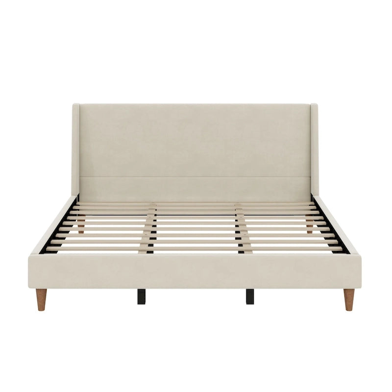 Lit plateforme rembourré moderne en bouclette par Harper&Bright Designs