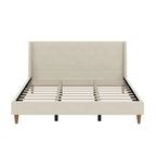 Lit plateforme rembourré moderne en bouclette par Harper&Bright Designs