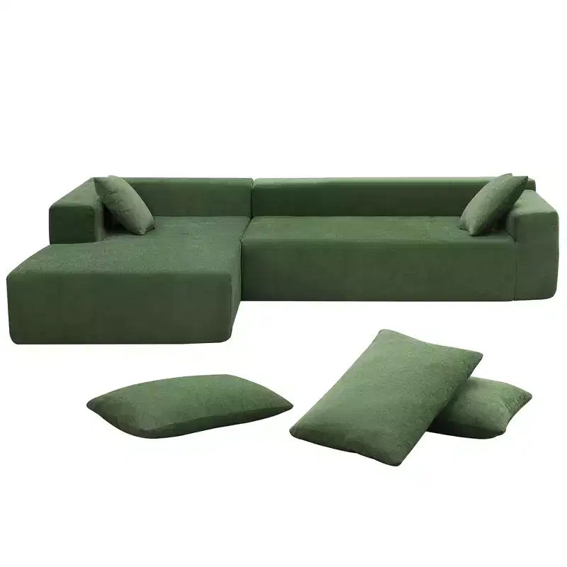 GDFStudio Elio Modern L-Shape 2 Piece Modular Sectional Sofa Set with Pollows