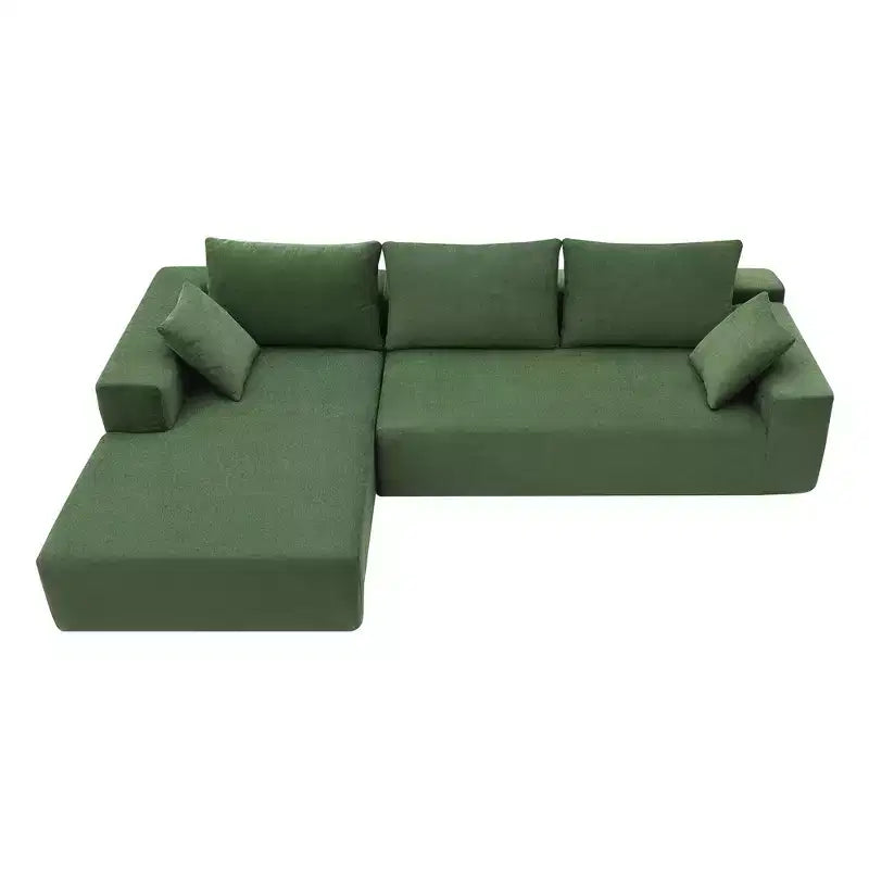 GDFStudio Elio Modern L-Shape 2 Piece Modular Sectional Sofa Set with Pollows