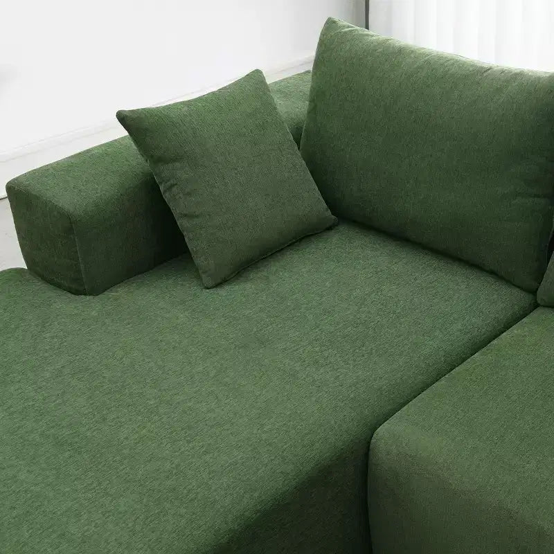 GDFStudio Elio Modern L-Shape 2 Piece Modular Sectional Sofa Set with Pollows