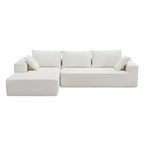 GDFStudio Elio Modern L-Shape 2 Piece Modular Sectional Sofa Set with Pollows