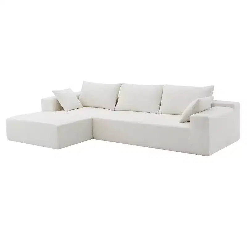GDFStudio Elio Modern L-Shape 2 Piece Modular Sectional Sofa Set with Pollows
