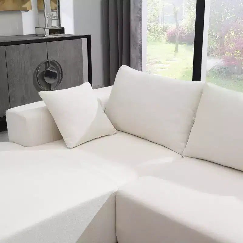 GDFStudio Elio Modern L-Shape 2 Piece Modular Sectional Sofa Set with Pollows