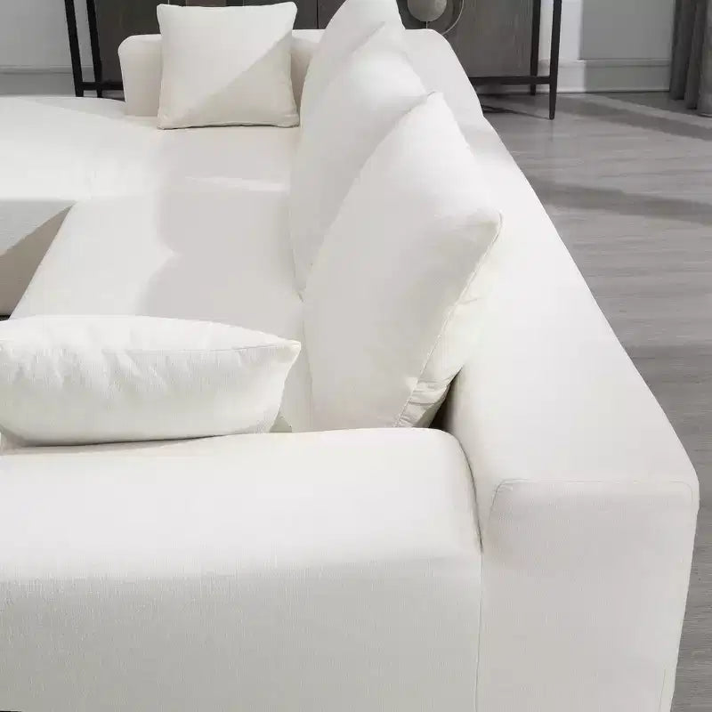 GDFStudio Elio Modern L-Shape 2 Piece Modular Sectional Sofa Set with Pollows