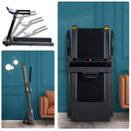 Foldable Treadmill, Compact Electric Folding Treadmill, Running 0.8-14KM/h Speed 330LBS Weight Capacity For Home, Office, Gym, Walking, Jogging