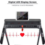 Foldable Treadmill, Compact Electric Folding Treadmill, Running 0.8-14KM/h Speed 330LBS Weight Capacity For Home, Office, Gym, Walking, Jogging