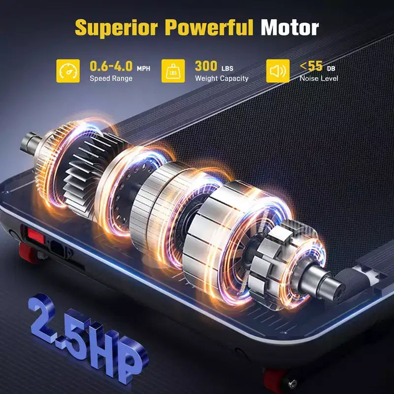 Redliro Treadmill for Home/Office 300lb Capacity Ultra Quiet Portable Treadmill with Remote Control