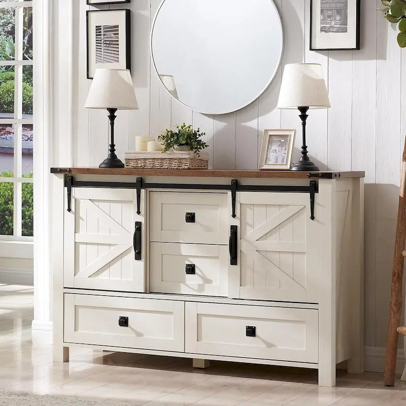 Farmhouse Dresser, Chest of Drawer, Dresser TV Stand, Storage Dresser