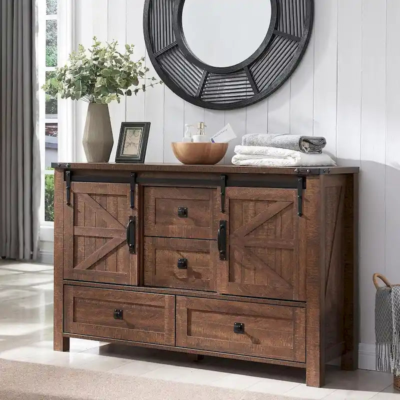 Farmhouse Dresser, Chest of Drawer, Dresser TV Stand, Storage Dresser