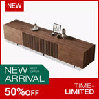 Meuble TV moderne mi-siècle Luck Live de 70,87 pouces, meuble de divertissement couleur noyer pour salon ou chambre à coucher