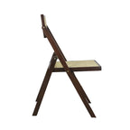 Olivier Mid-Century Vintage Wood Rattan Folding Chair with Adjustable Back, (Set of 2) by JONATHAN Y