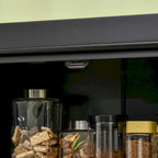 72.5 Kitchen Pantry Storage Cabinet, Freestanding Kitchen Cupboard with 4 Doors and Adjustable Shelves for Dining Room, MDF