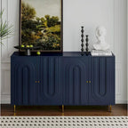 Meuble de rangement moderne en bois à 4 portes pour salon