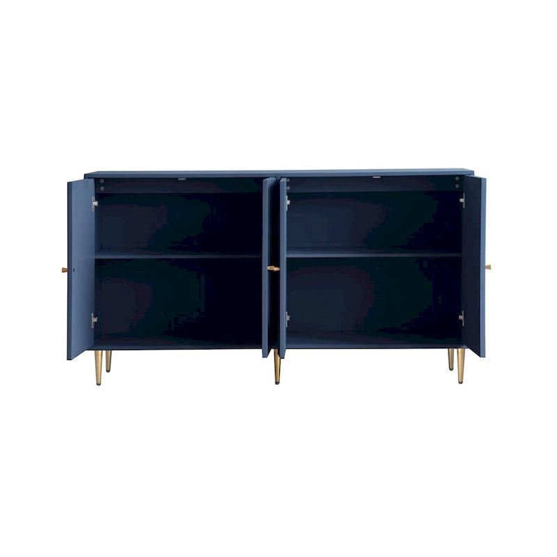 Meuble de rangement moderne en bois à 4 portes pour salon
