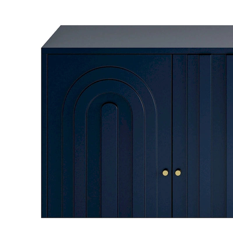 Meuble de rangement moderne en bois à 4 portes pour salon