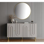 Meuble de rangement moderne en bois à 4 portes pour salon