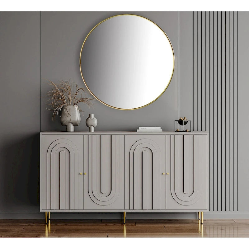 Meuble de rangement moderne en bois à 4 portes pour salon