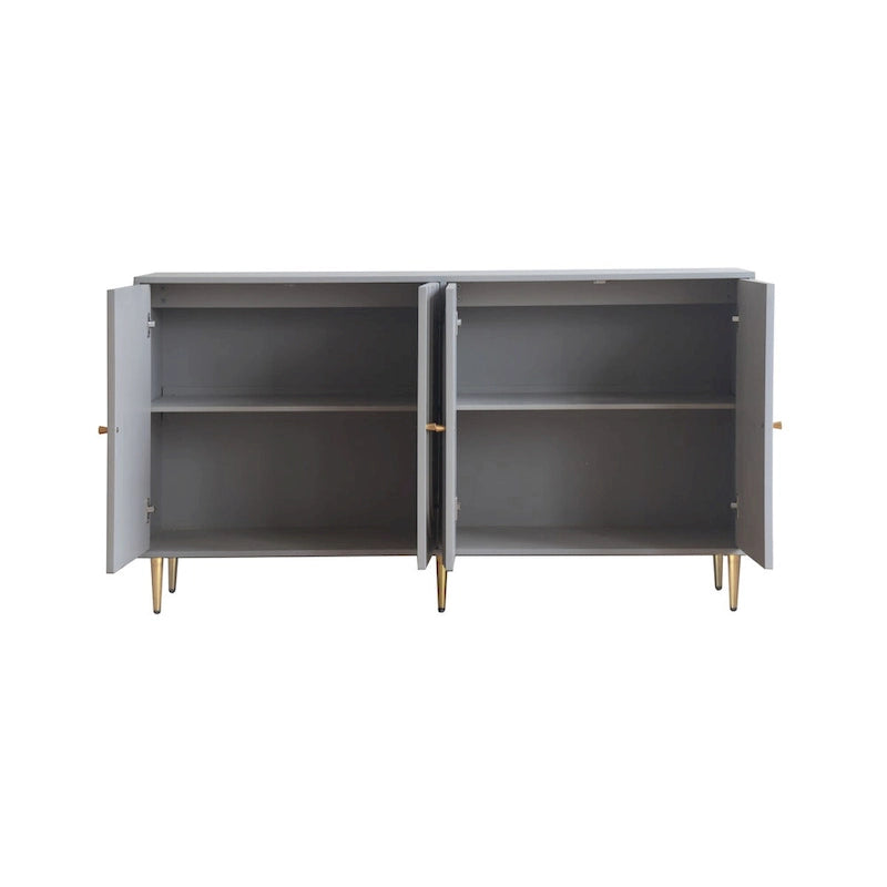 Meuble de rangement moderne en bois à 4 portes pour salon