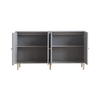 Meuble de rangement moderne en bois à 4 portes pour salon