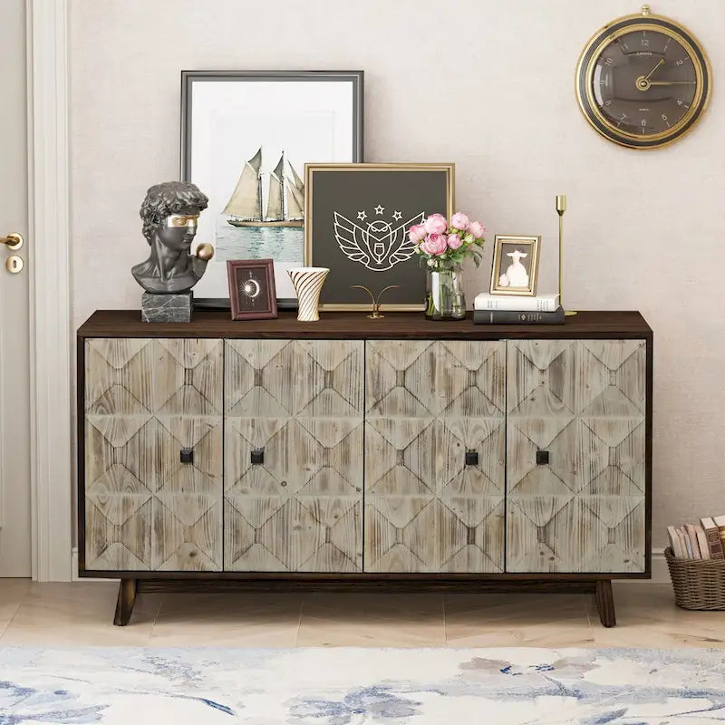 59.84 4 Doors Vintage Sideboard ,Freestanding Sideboard