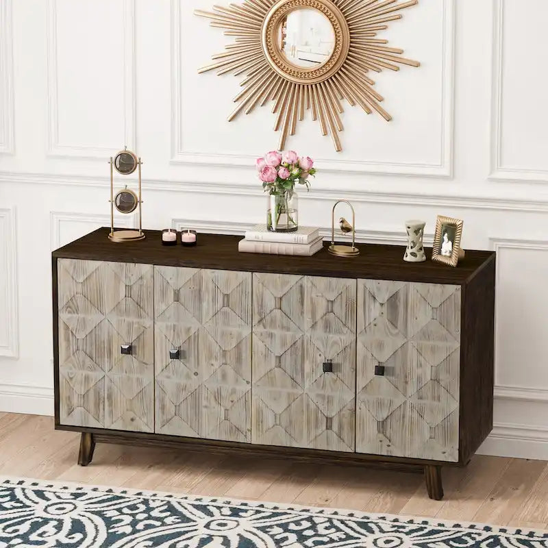 59.84 4 Doors Vintage Sideboard ,Freestanding Sideboard